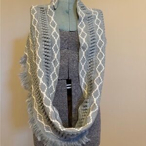 Light blue and white Infinity Scarf